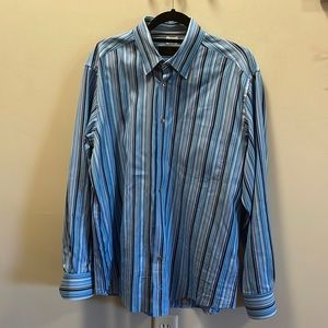 L Bugstchi dress shirt, multicolor Blue stripes